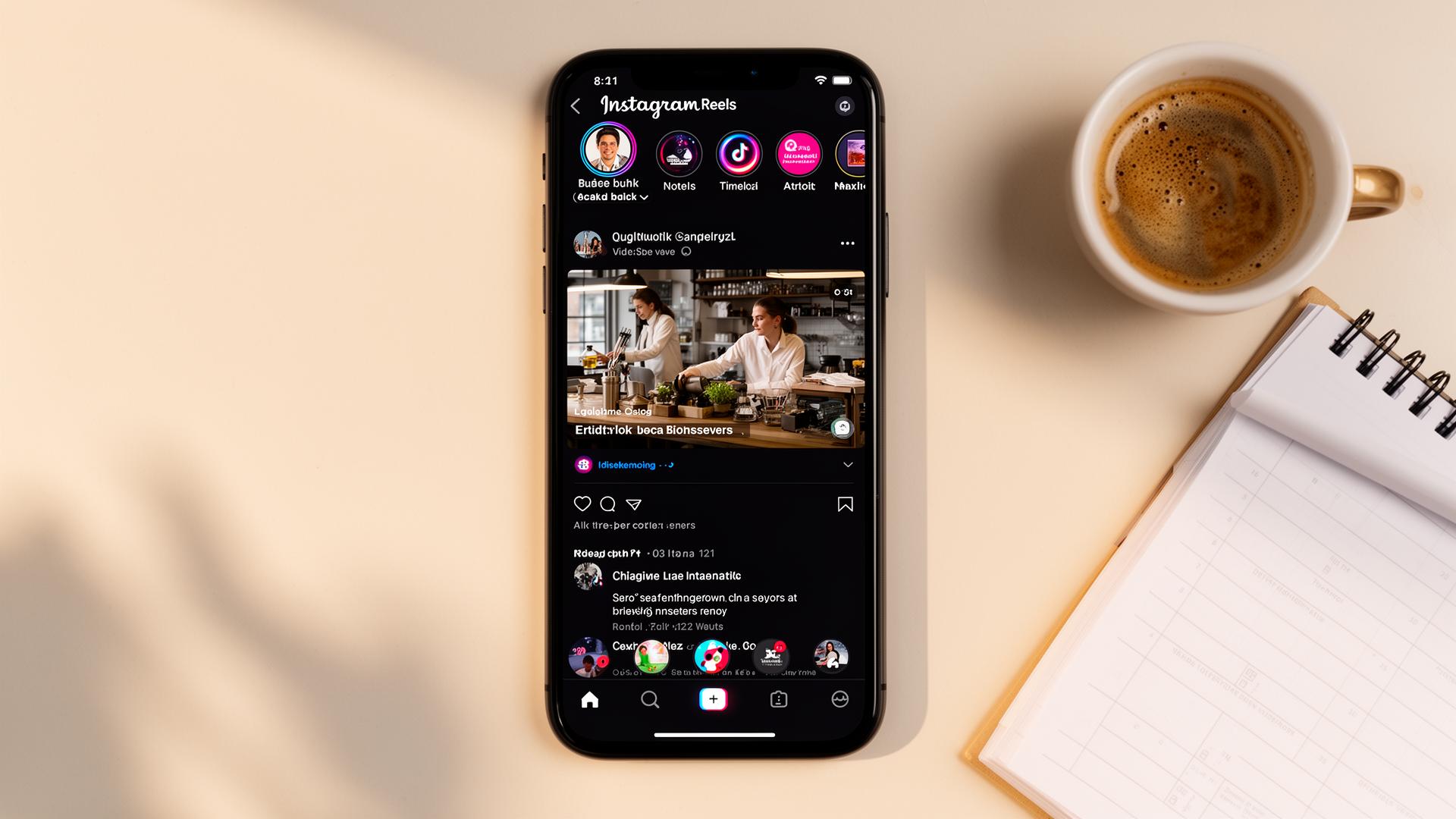 Smartphone showing Instagram Reels content for local business marketing